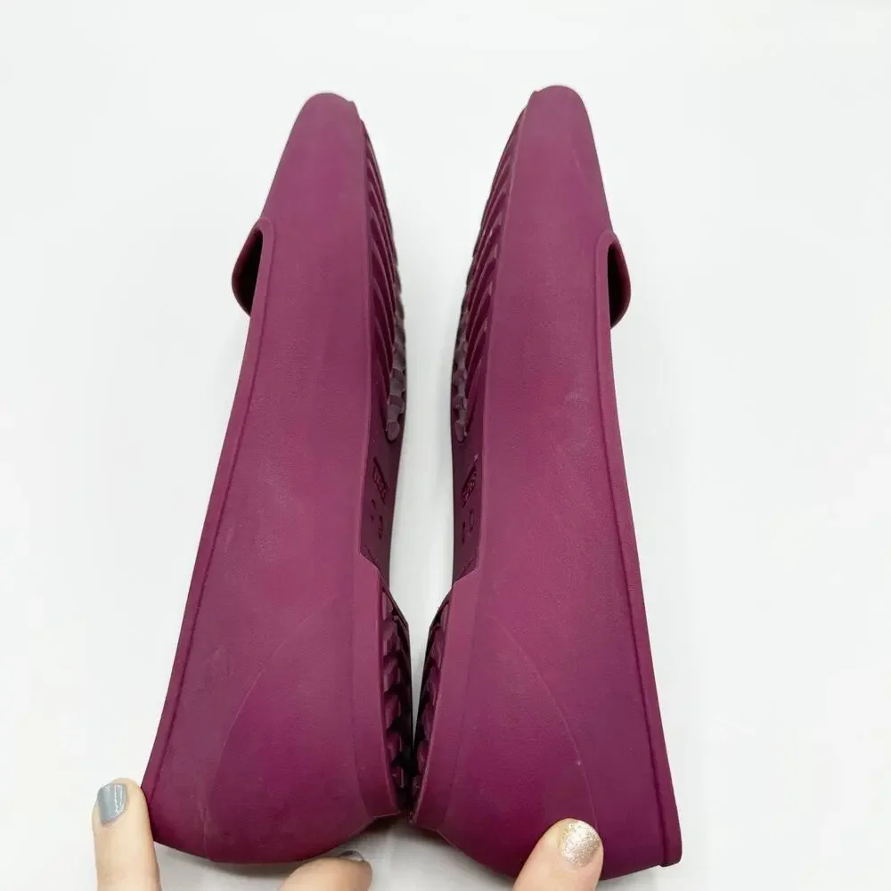 Crocs Eve Ballet Iconic Comfort Pointed Flats Magenta Pink Slip On Size 9 - Picture 4 of 8